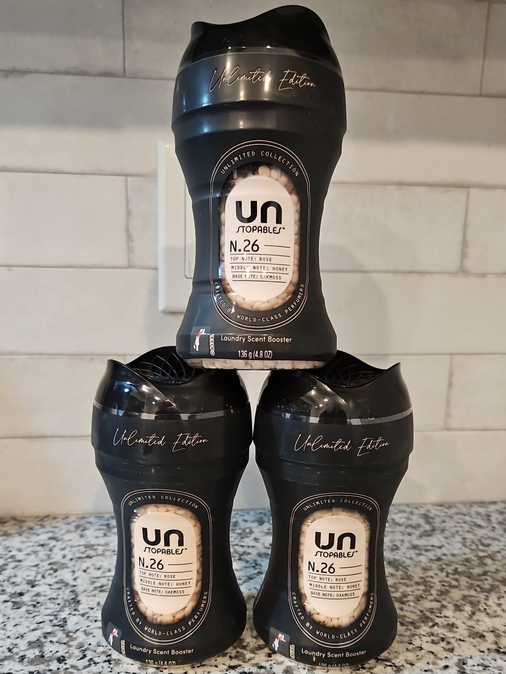 Downy Unstoppables N.26 Laundry Scent Booster - Black (3 Pack) 4.8oz